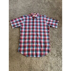 Peter Millar Mens‎ Short Sleeve Button Front Cotton Shirt Size Medium M